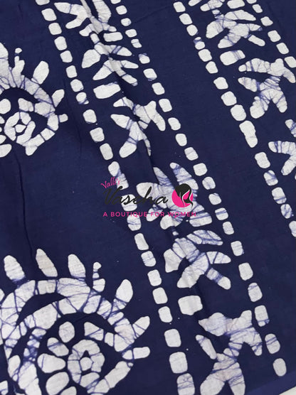 Pure Soft Mul Mul Cotton Sarees - Hand Block Prints - VVMMC009