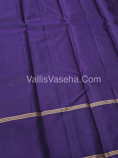 Half Mix - Pure Soft Silk Saree - Long Retta Petta Border with Butta - VVPSS075