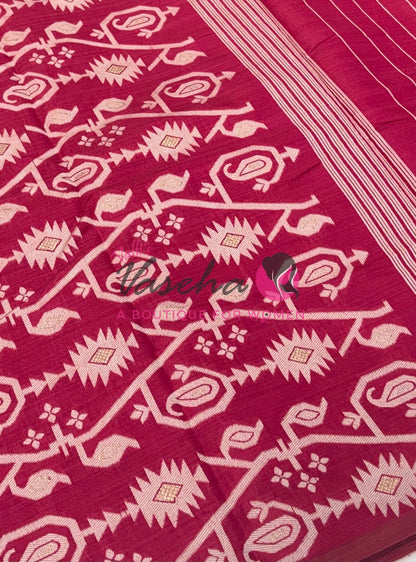 Semi Gicha Tussar Silk - Pink Shade - VVGTS002
