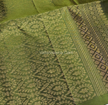 Pure Soft Silk Saree - Purplish Pink & Green  - VVPSS064