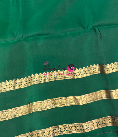 Half Mixed  Soft Silk Saree - Maroon & Green - VVPSS077