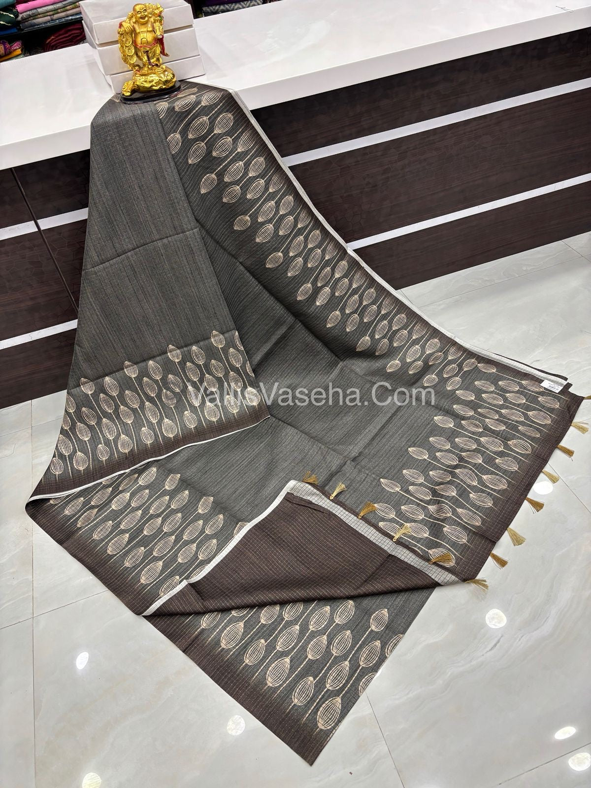 Art Tussar / Art Silk - Grey & Grey Shade - VVATS001