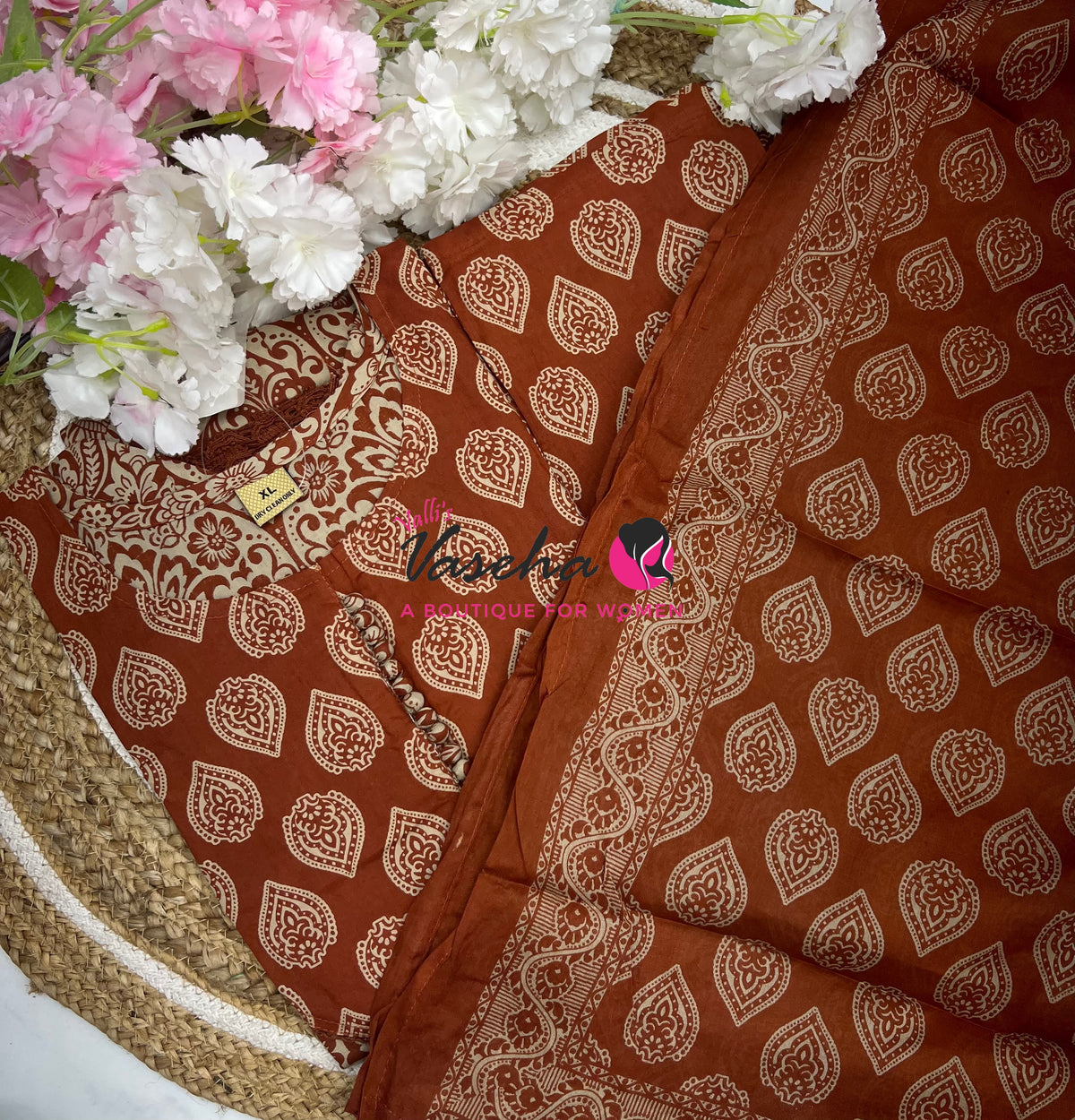 Ready Made | Anarkali Set  |Salwar, Kameez & Duppatta(3pc)|Cotton |VVRMS027