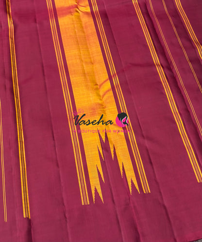 Pure Kanchipuram Silk Saree - Thalampoo - VVPS029