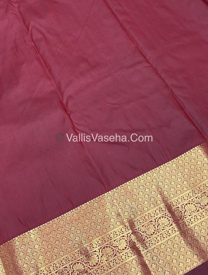 Semi Kanchipuram Silk - Orange Shade  - VVSKS002