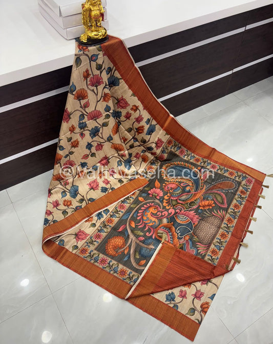 Art Silk / Semi Gicha Tussar Saree  - VVSGT003