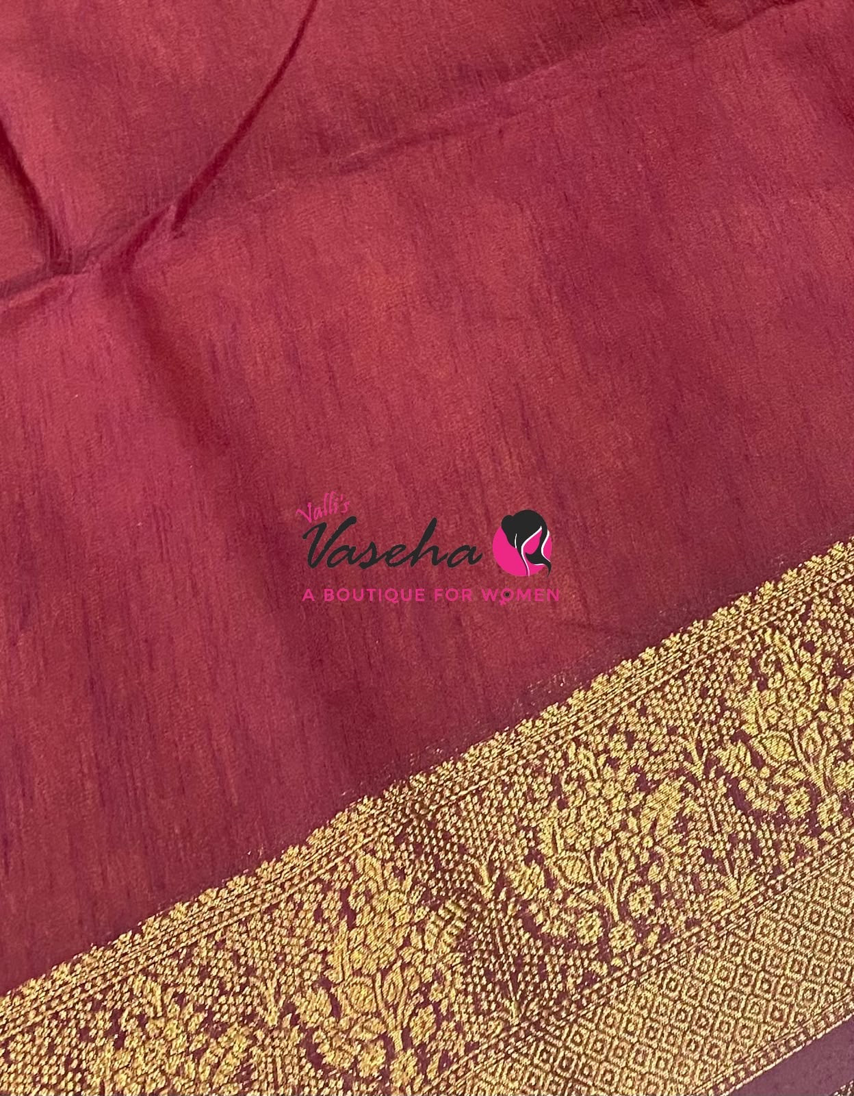Semi Jute Silk Saree - Mango Orange With Red Shade- VVSJS001