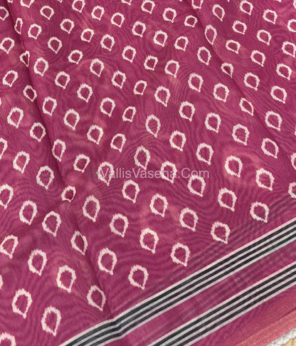 Semi Chanderi Saree - Blue Shade - VVSCS007