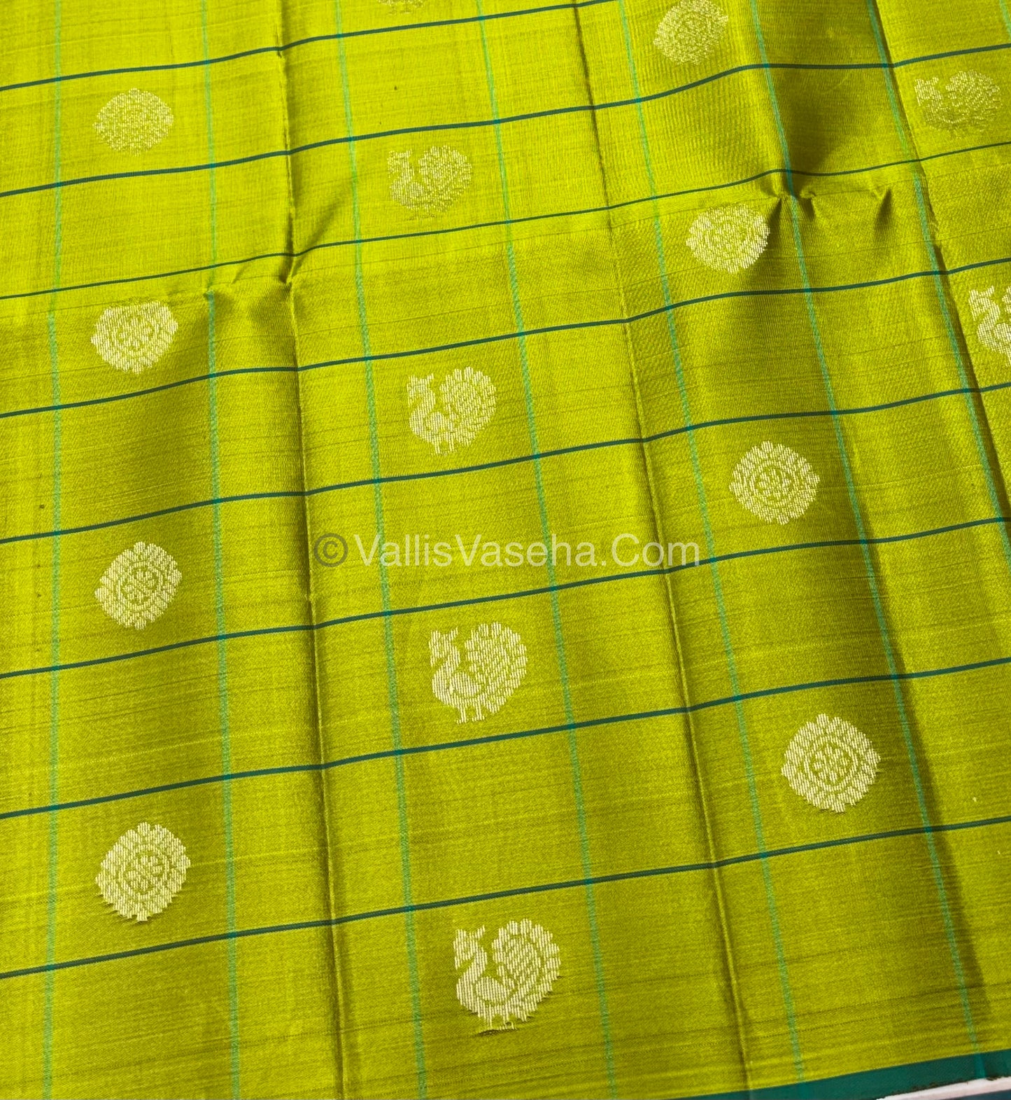Pure Soft Silk Saree - Green & Sea Green Shade - VVPSS055