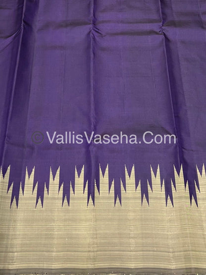 Pure Kanchipuram Silk Saree - Thalampoo - VVPS003