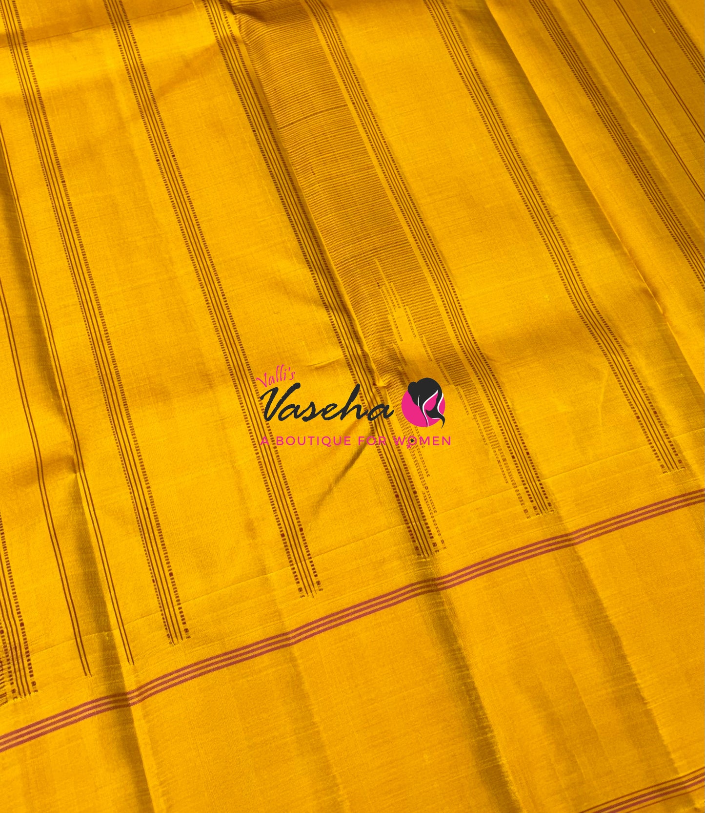 Pure Kanchipuram Silk Saree - Maroon With Yellow - VVPS069