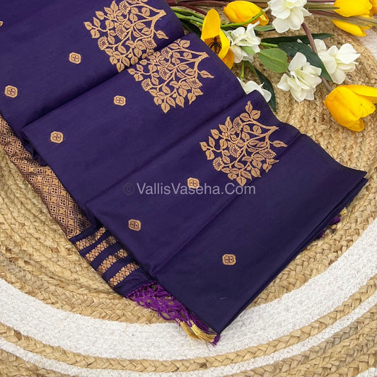 Mulberry Semi Silk - Navy Blue  Shade - VVMSS002