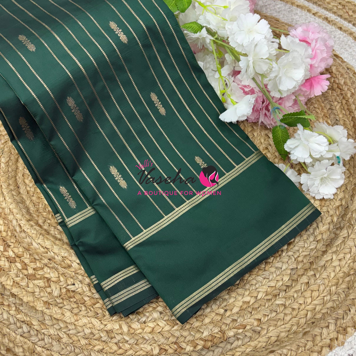 Semi Soft Silk  - Green Shade - VVSSS041
