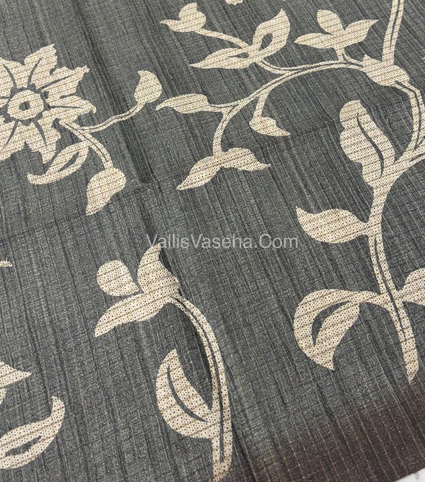 Art Tussar / Art Silk - Grey & Grey Shade - VVATS003