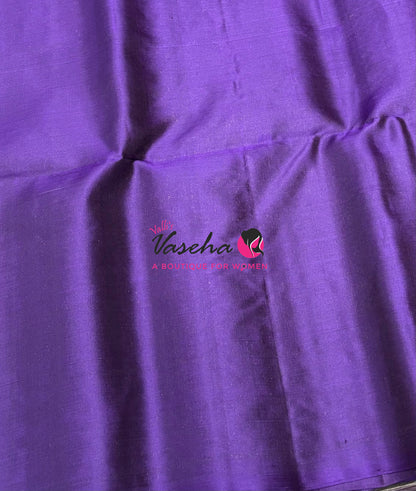Pure Soft Silk Saree  - Border Less  - Purple Shade - VVPSS100