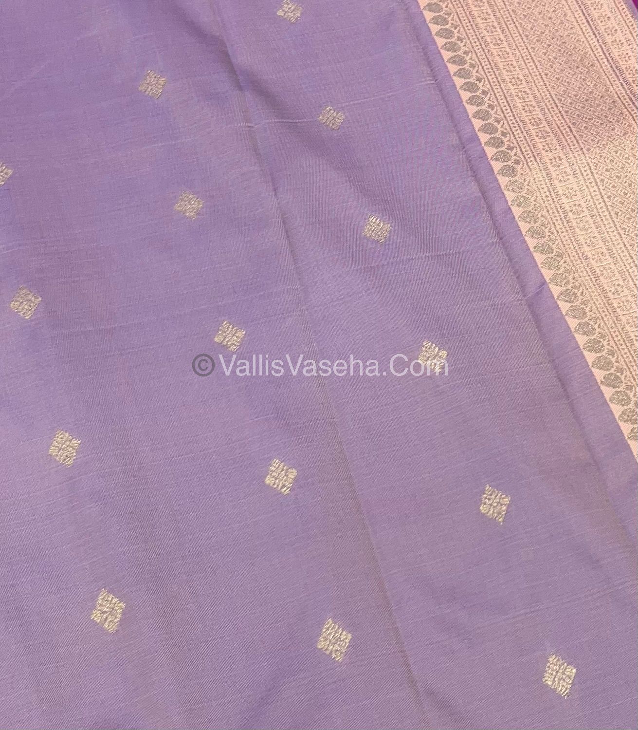 Semi Kanchi Silk - Purplish Pink & Light Peach Shade  - VVSKS004