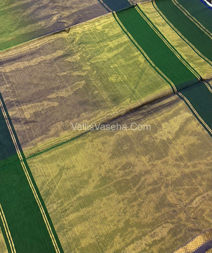 Pure Maheshwari Silk Cotton Saree - Dual Color Combo - VVMSC001