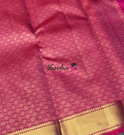 Pure Kanchipuram Silk Saree | Pazhum Pazhamum Checks |VVPS017