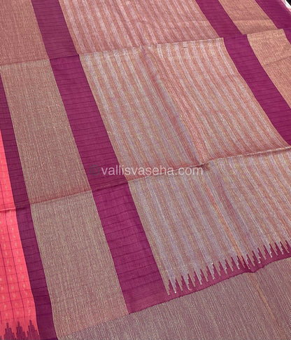 Semi Raw Silk - Lakshadeepam Design Weaving - VVRS004