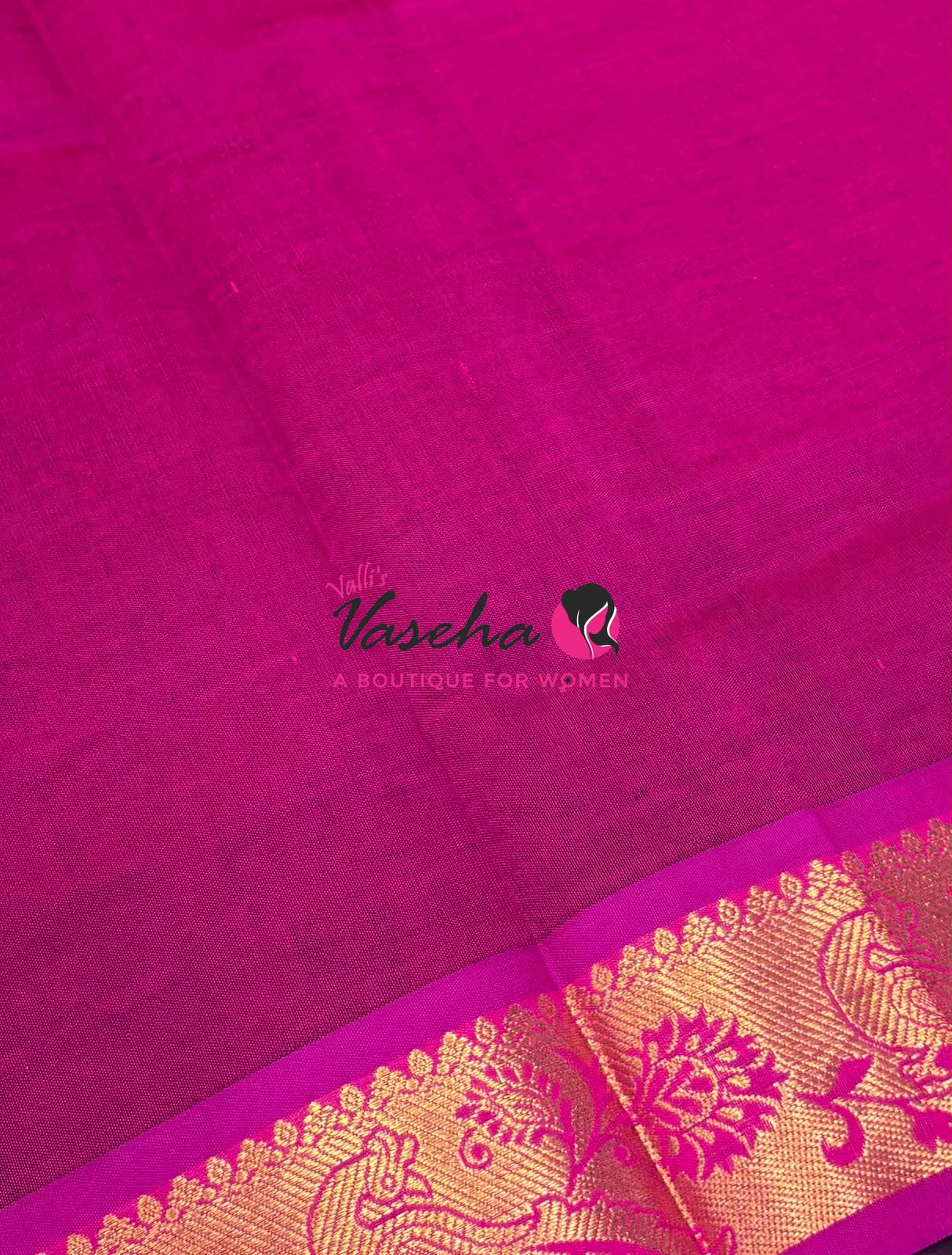 Semi Silk Cotton Saree - Small Round with Zari Butta  -  VVSSC014
