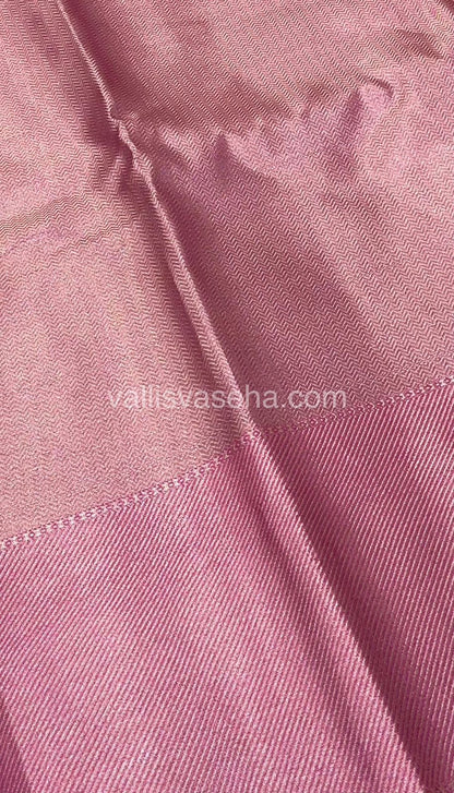 Semi Bridal Tissue Sarees - Jyothika Hit Design - Gold muxed Pink shade - VVJTS001