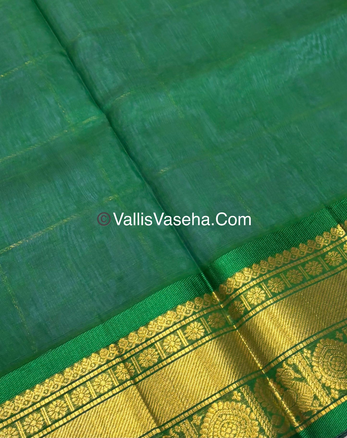 Pure Silk Cotton Saree - Mayil & Chakkaram Design - Lavender With Green Shade - VVMC001