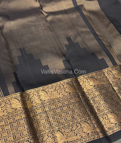 Pure Soft Silk Saree - Ganga Jamuna Style - White with Pink & Black - VVPSS028
