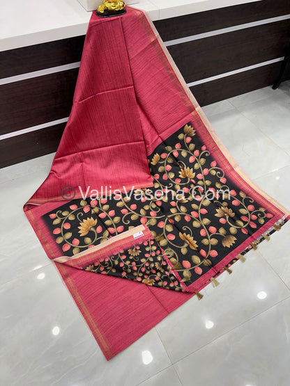 Art Silk / Semi Gicha Tussar Saree  - VVSGT002