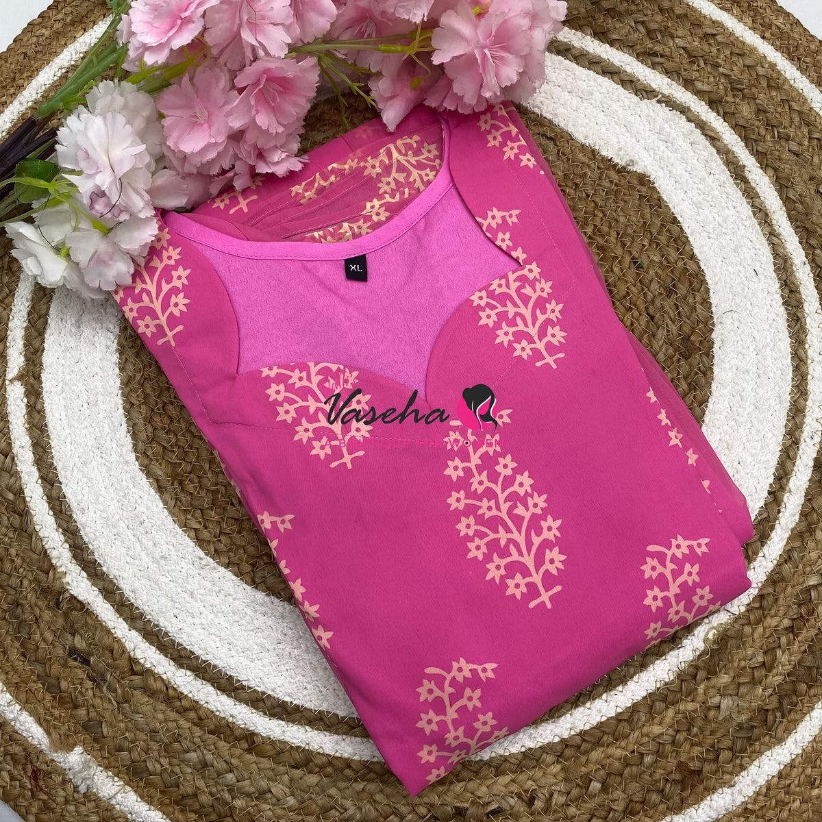 Ready Made - Georgette - Maxi - Pink Colour - VVRMG001