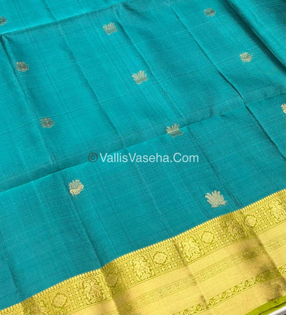 Pure Soft Silk Saree - Blue & Green Combo - VVPSS048