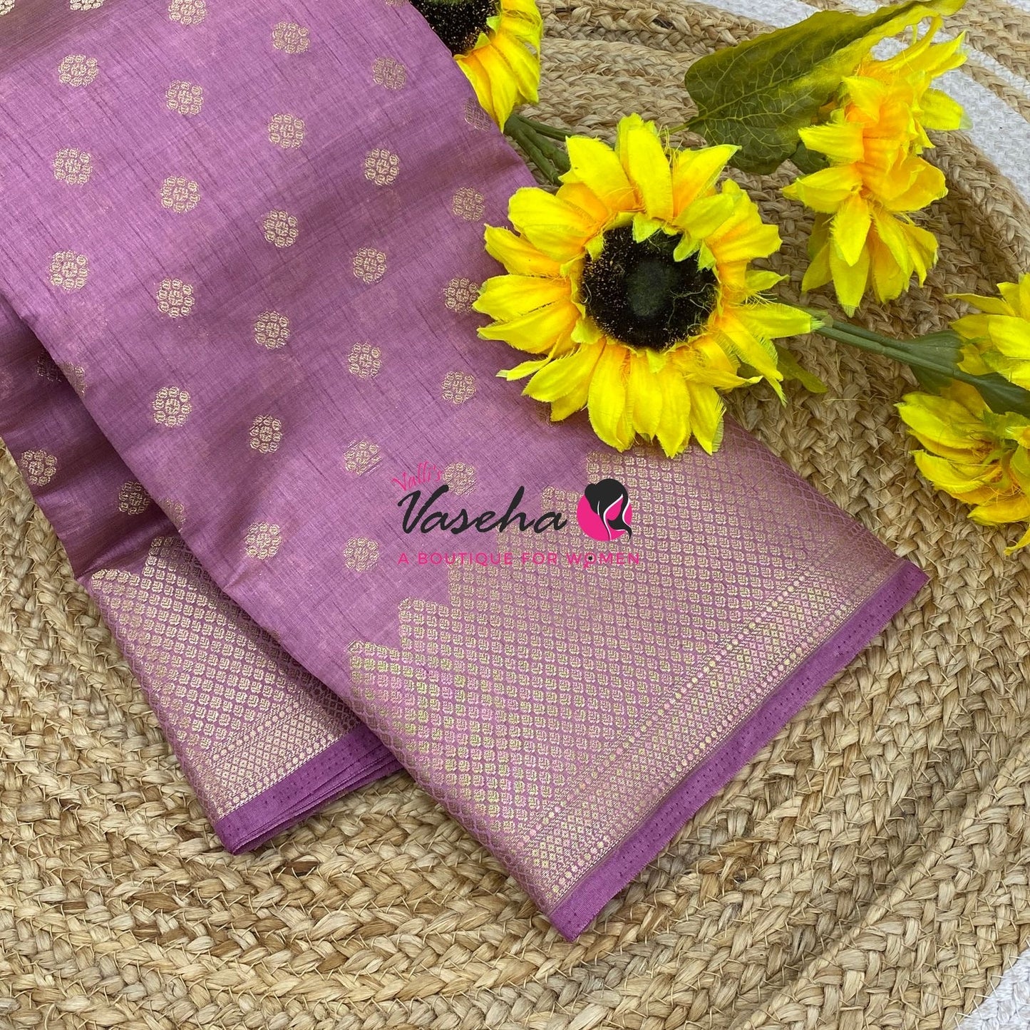 Semi Tussar Silk Saree | Onion Pink Shade |VVSTS057