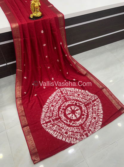 Casual Wear - Fancy Mixed Silk - Red Shade - VVFMS002