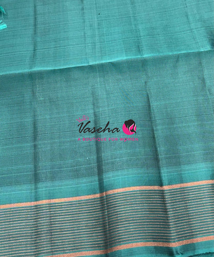 Half Mixed  Soft Silk Saree - (1.75 warp) Purple & Blue - VVPSS090