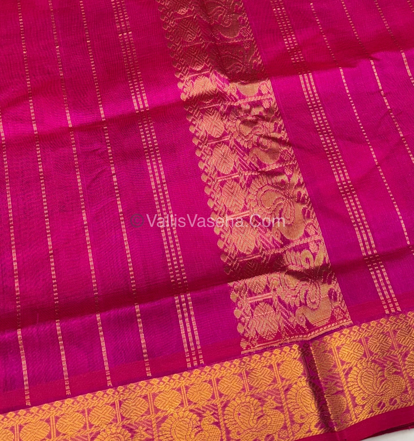 Pure Silk Cotton Saree - Pazhum Pazhamum Checks Design - VVPPSC02