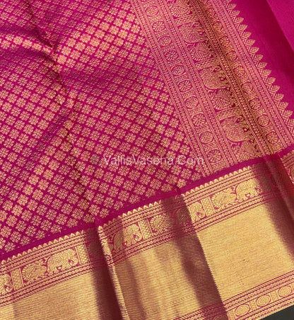 Pure Kanchipuram Silk Saree - Pink  Shade  - VVPS022