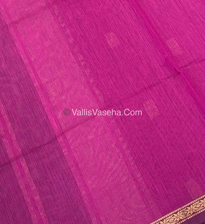 Semi Maheshwari Silk Cotton Saree - VVMSC002