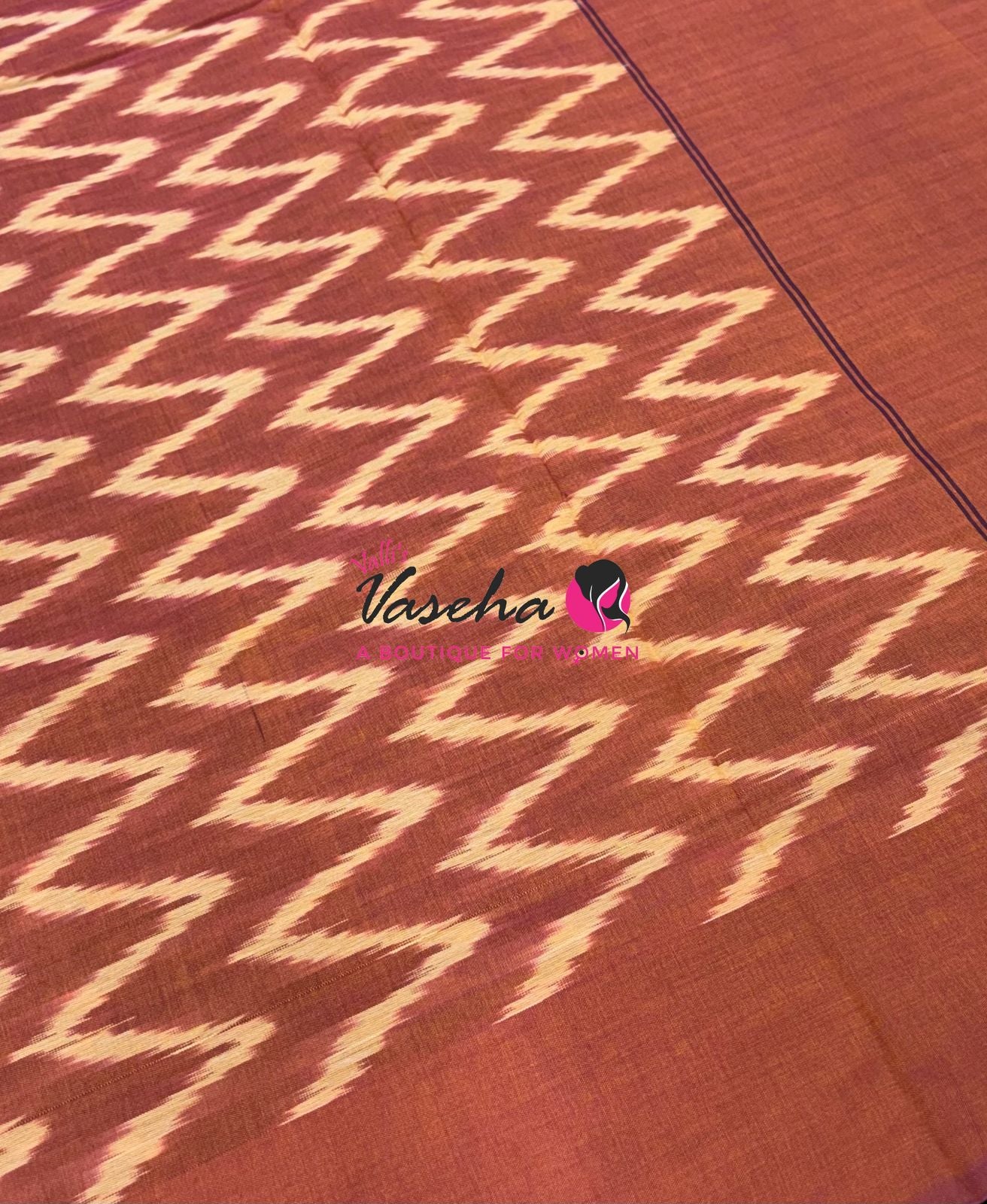 Ikkat Mercerised Cotton Saree - Single Ikkat - VVIKS001