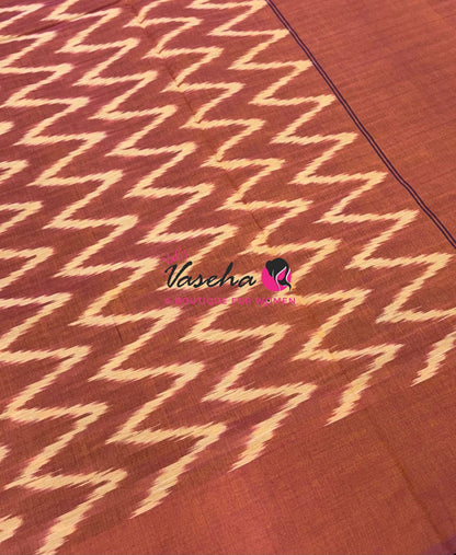 Ikkat Mercerised Cotton Saree - Single Ikkat - VVIKS001