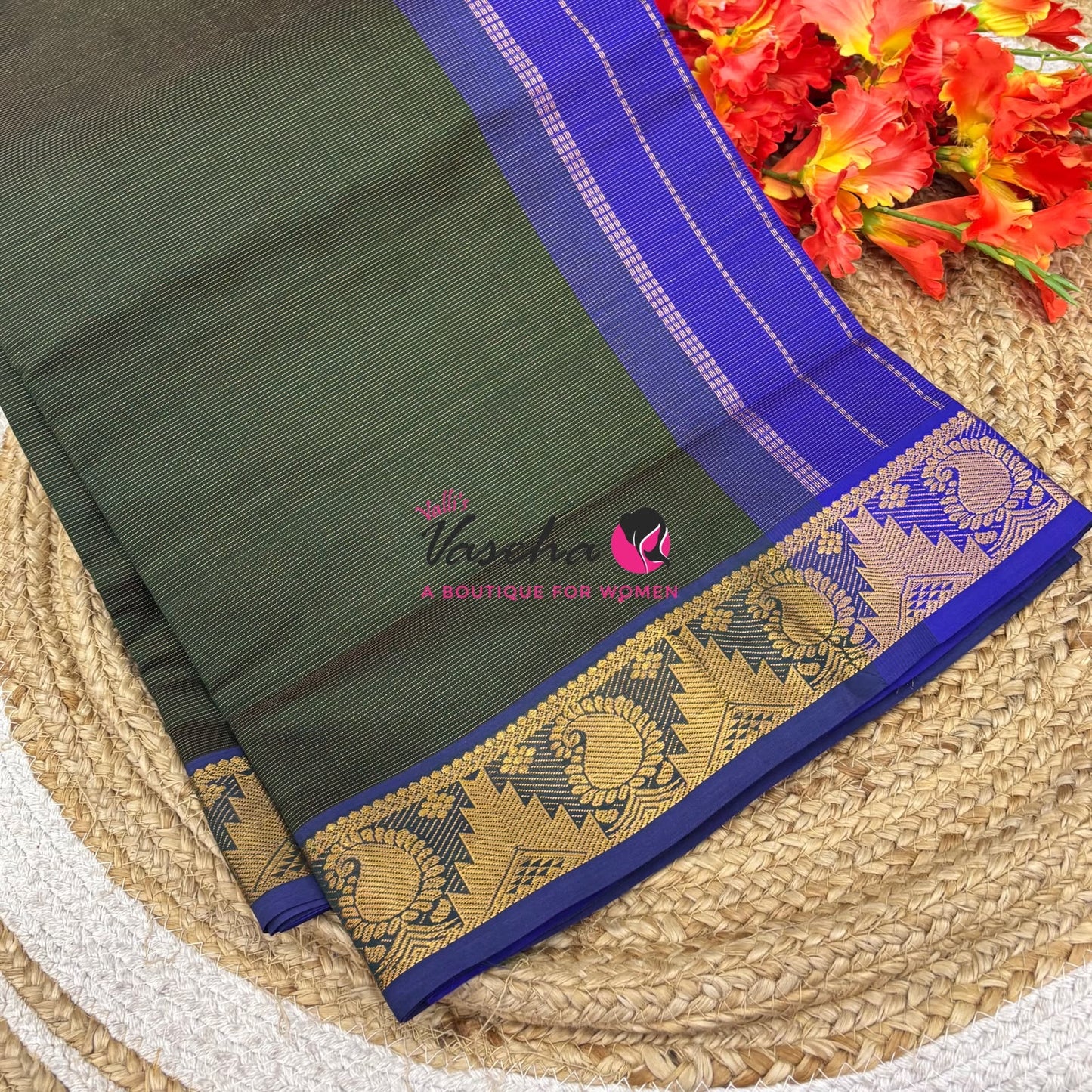 Semi Silk Cotton Saree | Vairavoosi  Design |VVSSC017