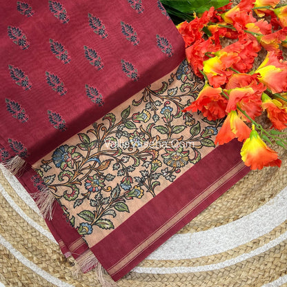 30% less - Offer Saree -  semi Chanderi silk Saree - VVDS006