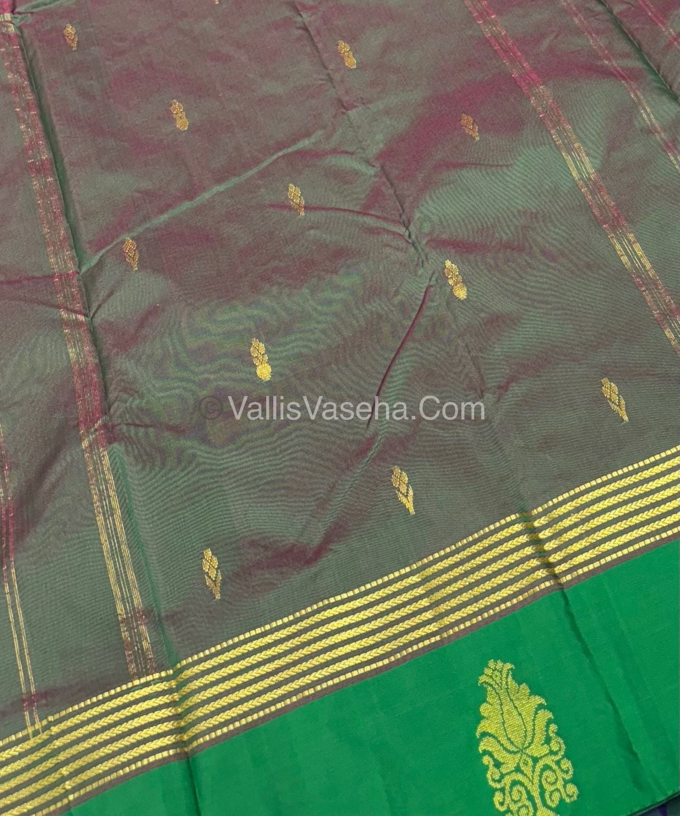 Semi Silk Saree - Kanchi Pattu Style - VVSSS004