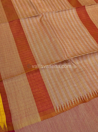 Semi Raw Silk - Lakshadeepam Design Weaving - VVRS004