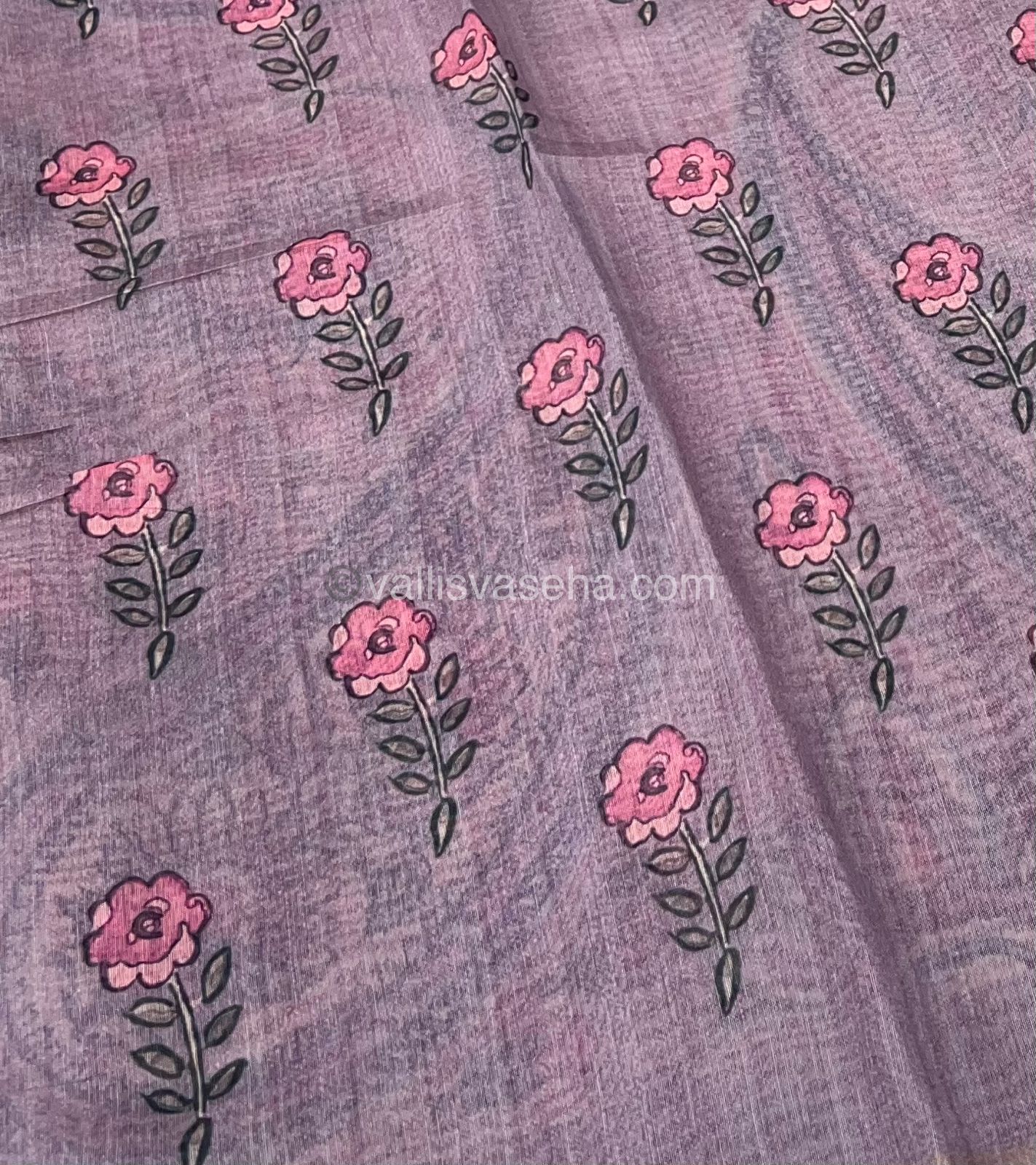 Semi Chanderi Saree - Digital Printed - VVSCD001