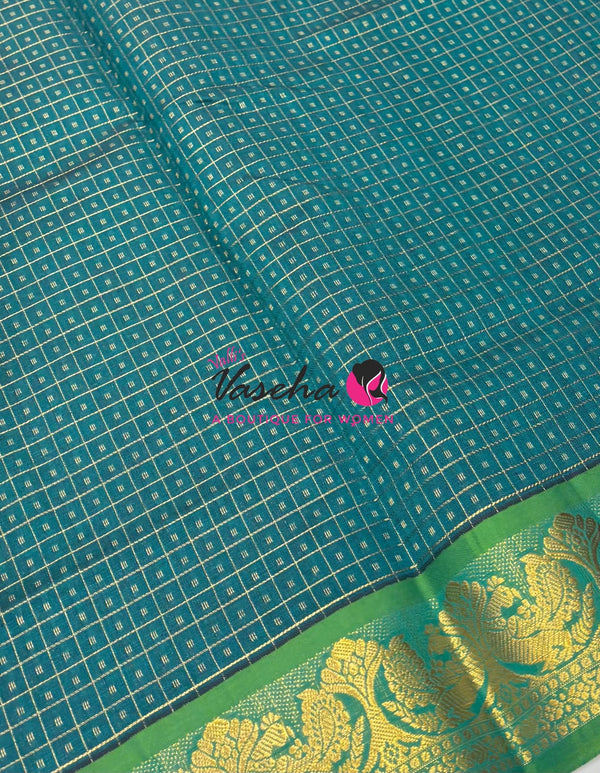 Semi Silk Cotton Saree Lakshadeepam Shade |VVSSC009