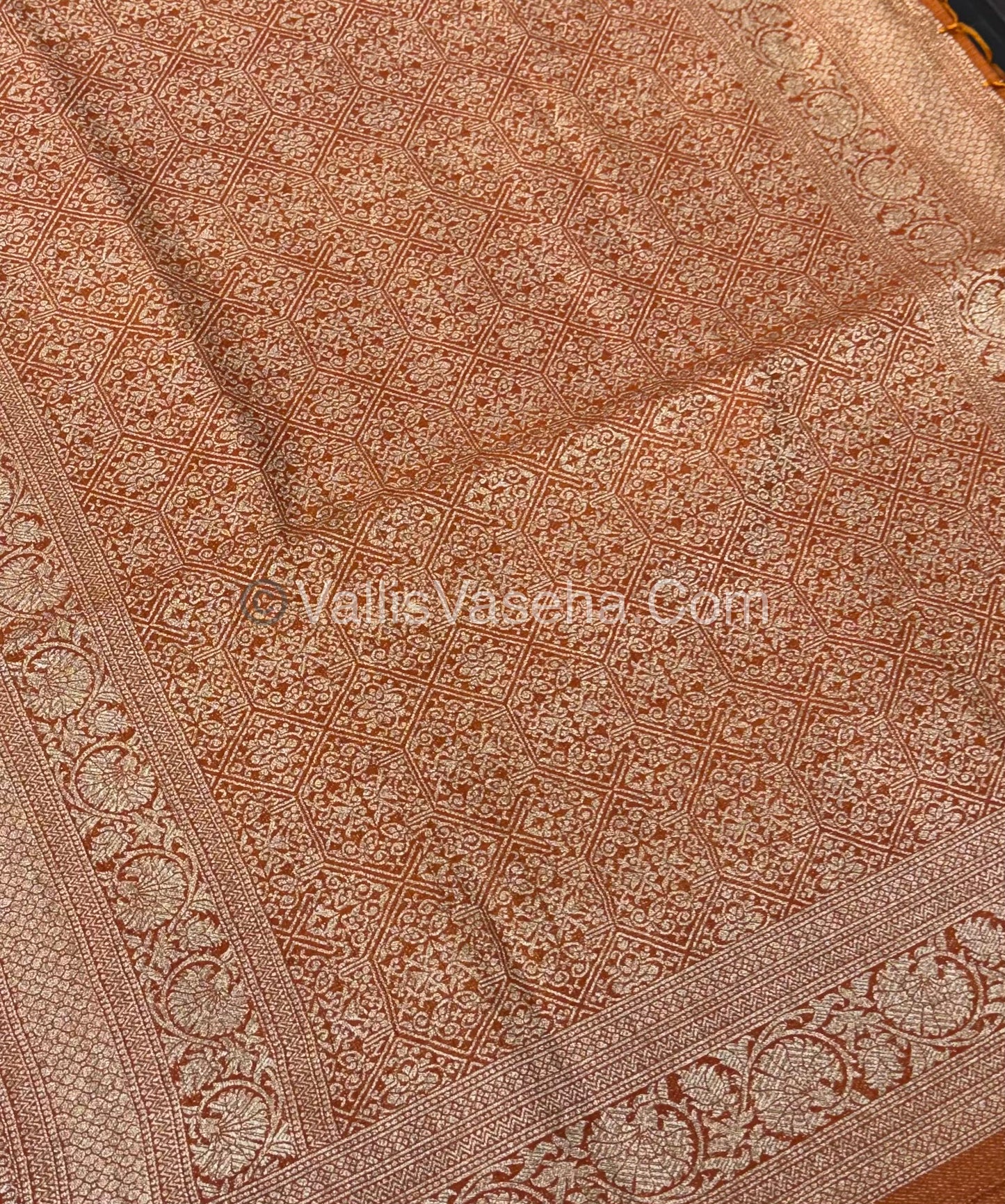Banarasi - Heritage Silk - Semi Kathan Silk -￼Rust Shade - VVBHS010