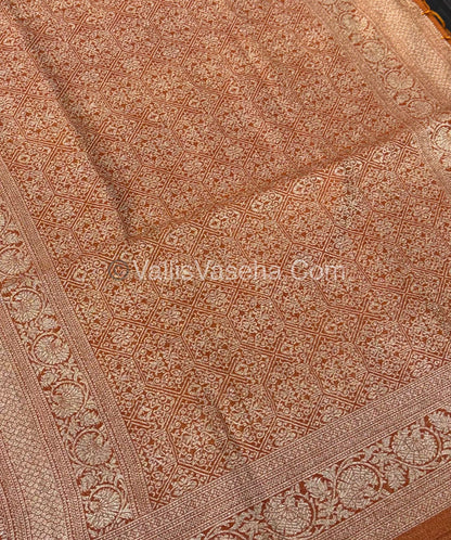 Banarasi - Heritage Silk - Semi Kathan Silk -￼Rust Shade - VVBHS010