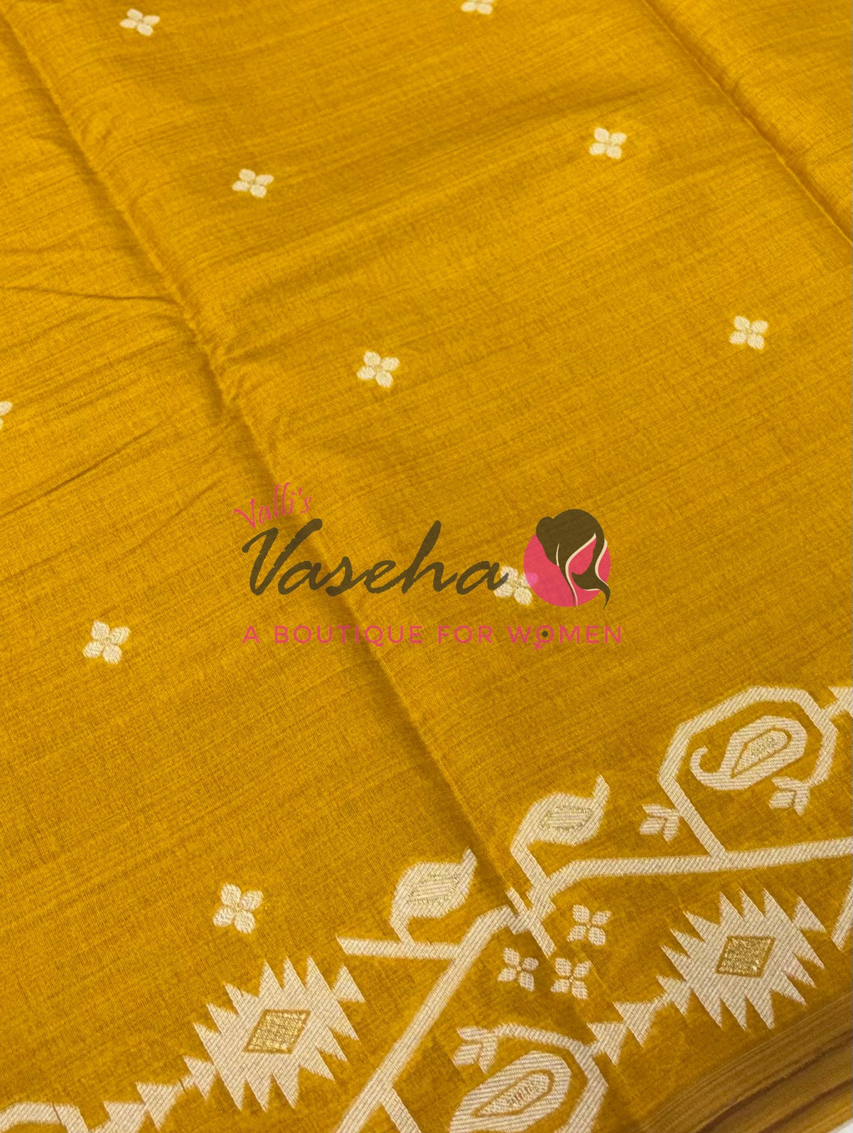 Semi Gicha Tussar Silk - Yellow Shade - VVGTS002
