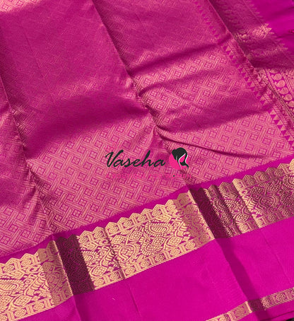 Pure Soft Silk Saree - Grey & Pink - VVPSS089