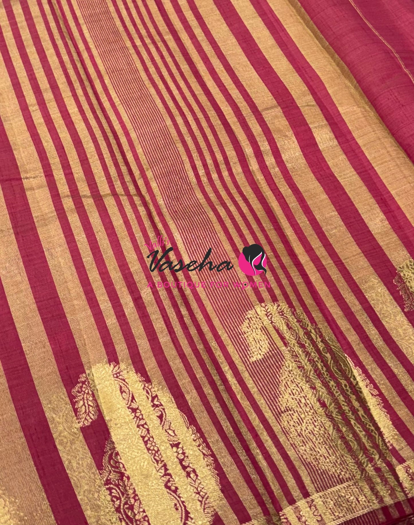 Semi Tussar Silk - Small Mango - Pink Shade - VVSTS002