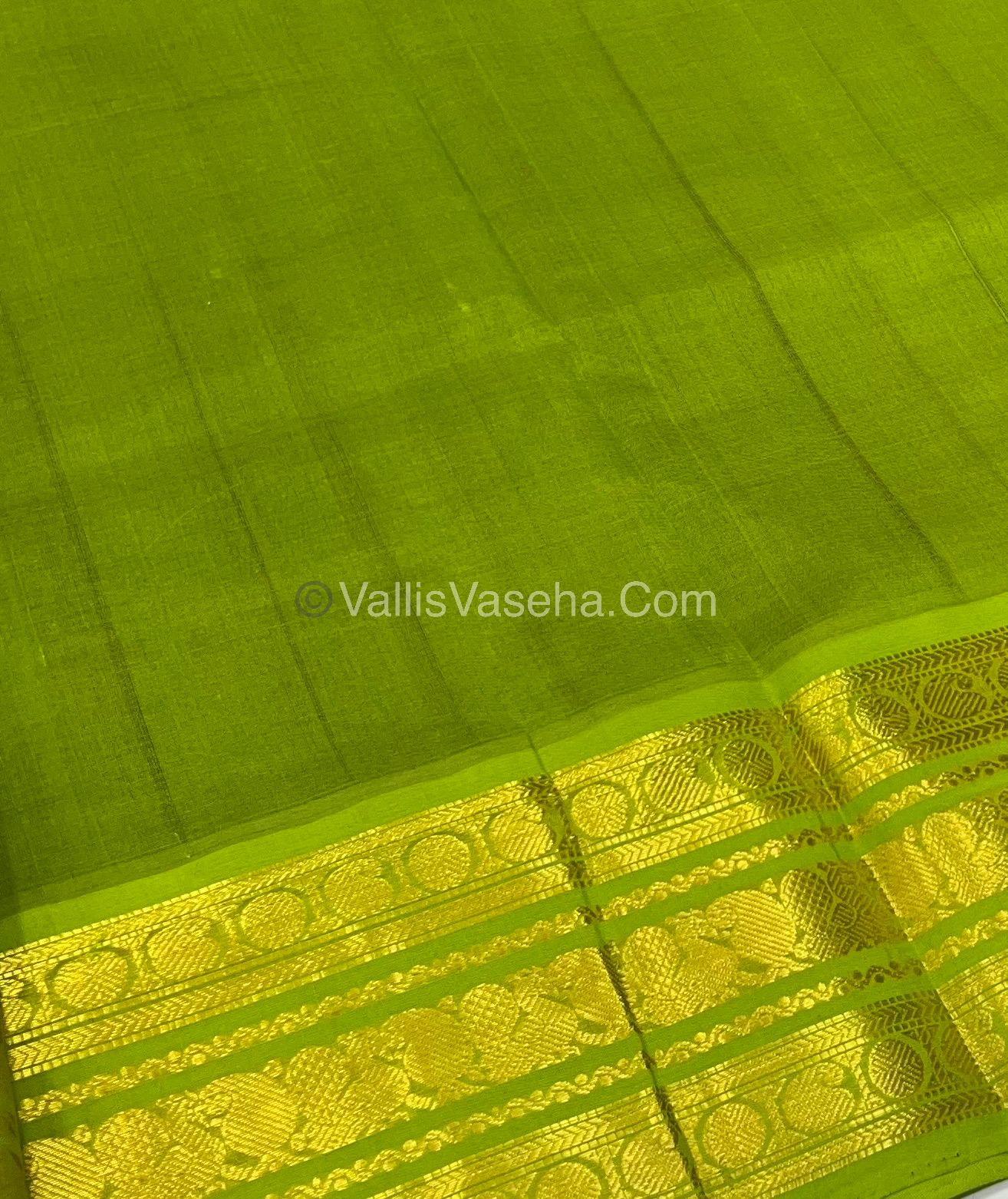 Pure Korvai Silk Cotton - Purple & Green - VVKSC025